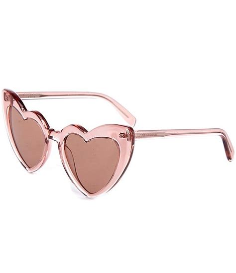 ysl heart sunglasses pink|Saint Laurent 54mm Heart Sunglasses .